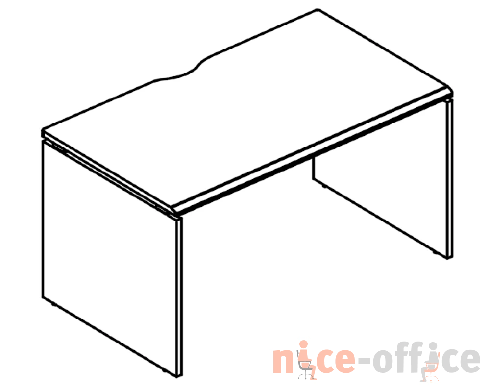 Стол письменный 70x80 на каркасе ДСП (1 скос) Alta