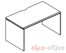 Стол письменный 70x80 на каркасе ДСП (1 скос) Alta images