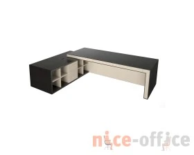 Стол руководителя с передней панелью матовый, левый 3075х2355х780 Belesa images