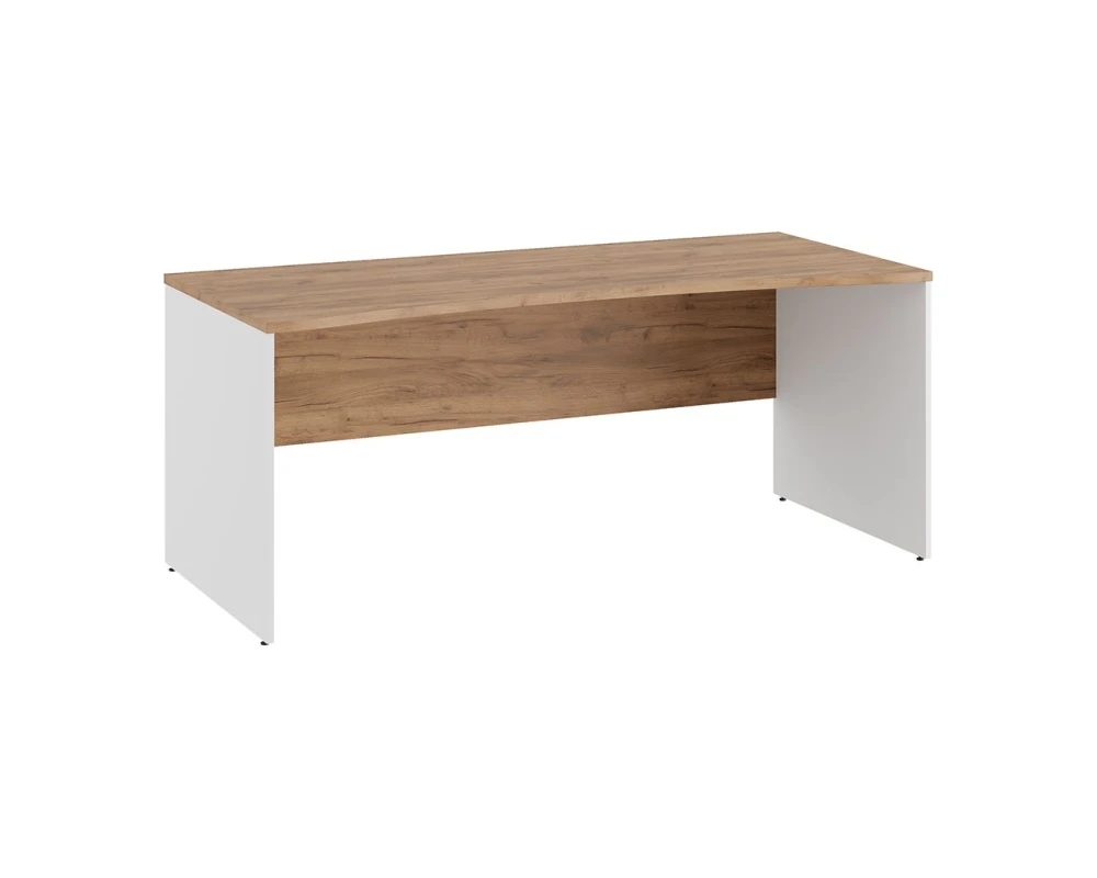 Стол линза 180x80x75 Тесс / Tess Дуб крафт золотой/Белый