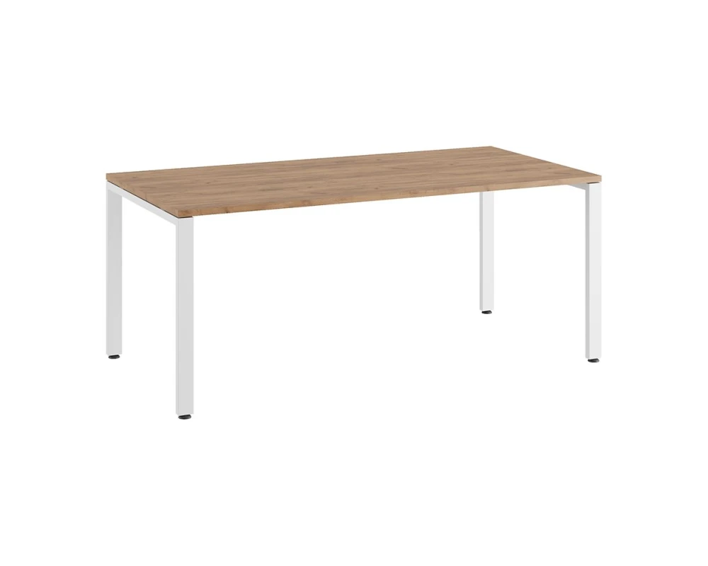 Стол руководителя на П-образном каркасе 180x90x75 Тесс / Tess Дуб крафт золотой/Белый