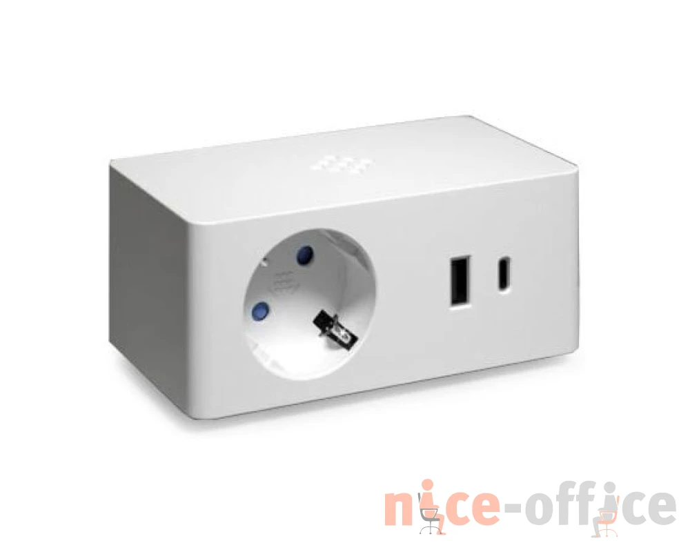 Блок 2sh+UsbA+UsbC+Wireless 12х7х6 Versa Q Белый