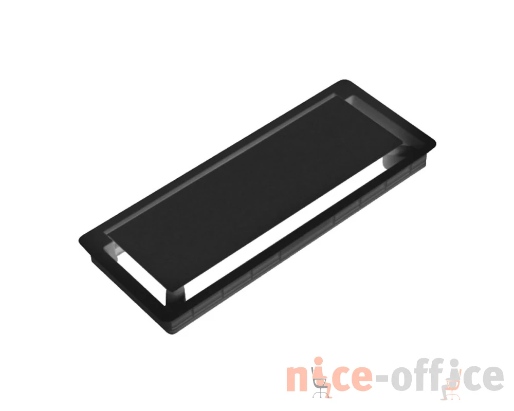 Лючок прямоугольный 30x12x2,6 Cover Light Черный