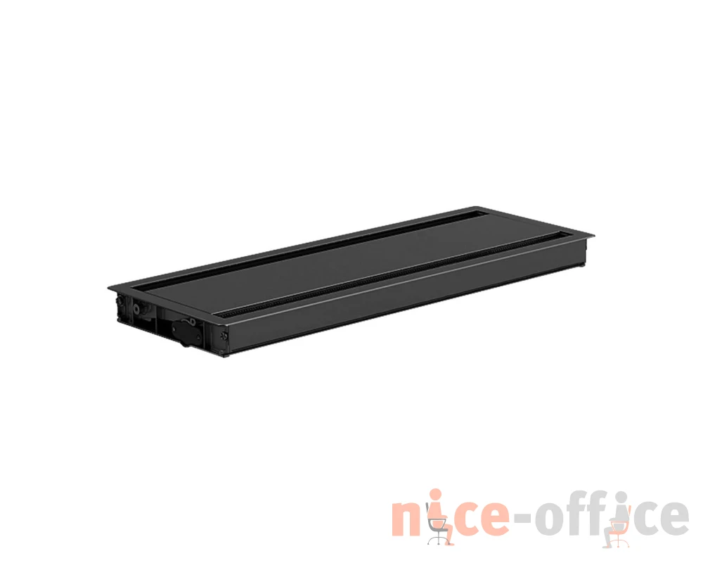 Лючок прямоугольный 41,2x14,6x3 Cover Dual Черный