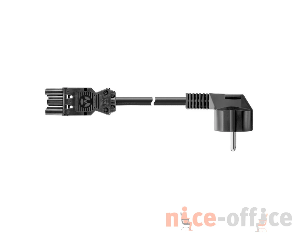 Силовой кабель 2м вилка Wieland Versa Flap Dual Черный