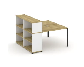 Рабочая станция с опорным стеллажом с надставкой низ. CN.DRS-210 1600x1480x1140 Концепт / Concept images