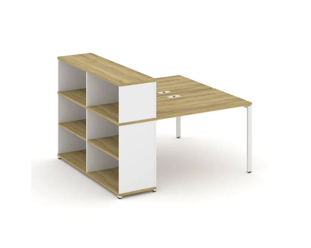 Рабочая станция с опорным стеллажом с надставкой низ. CN.DRS-210 1600x1480x1140 Концепт / Concept