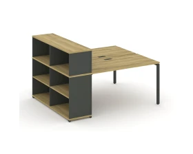 Рабочая станция с опорным стеллажом с надставкой низ. CN.DRS-210 1600x1480x1140 Концепт / Concept images