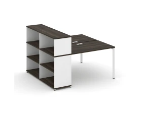 Рабочая станция с опорным стеллажом с надставкой низ. CN.DRS-210 1600x1480x1140 Концепт / Concept images