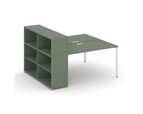 Рабочая станция с опорным стеллажом с надставкой низ. CN.DRS-210 1600x1480x1140 Концепт / Concept images