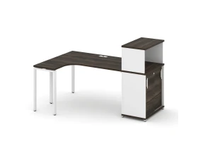 Стол эргономичный с опорным шкафом-купе с надставкой низ. CN.SA-219(L) W 1800x1180x1140 Концепт / Concept images