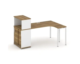 Стол эргономичный с опорным шкафом-купе с надставкой низ. CN.SA-219(R) W 1800x1180x1140 Концепт / Concept images