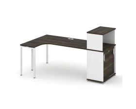 Стол эргономичный с опорным шкафом-купе с надставкой низ. CN.SA-220(L) W 2000x1180x1140 Концепт / Concept images