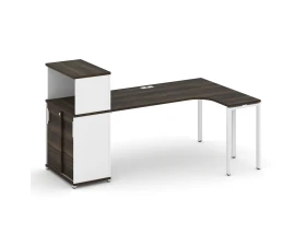 Стол эргономичный с опорным шкафом-купе с надставкой низ. CN.SA-220(R) W 2000x1180x1140 Концепт / Concept images