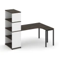 Дуб мали/Белый бриллиант/Металл черный