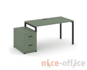 Стол письменный с 1 опорной тумбой CN.SP-307 B 1380/1746x720x750 Концепт / Concept images