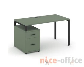 Стол письменный с 1 опорной тумбой CN.SP-307 B 1380/1746x720x750 Концепт / Concept images