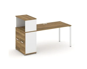 Стол рабочий с опорным распаш. шкафом с надставкой низ. CN.SP-227 W 1800x720x1140 Концепт / Concept images