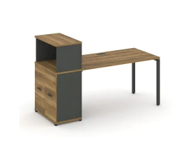 Стол рабочий с опорным распаш. шкафом с надставкой низ. CN.SP-227 W 1800x720x1140 Концепт / Concept images