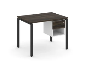 Стол рабочий с подвесной тумбой 1 открытой нишей и одним ящ. CN.SP-117 W 980x720x750 Концепт / Concept images
