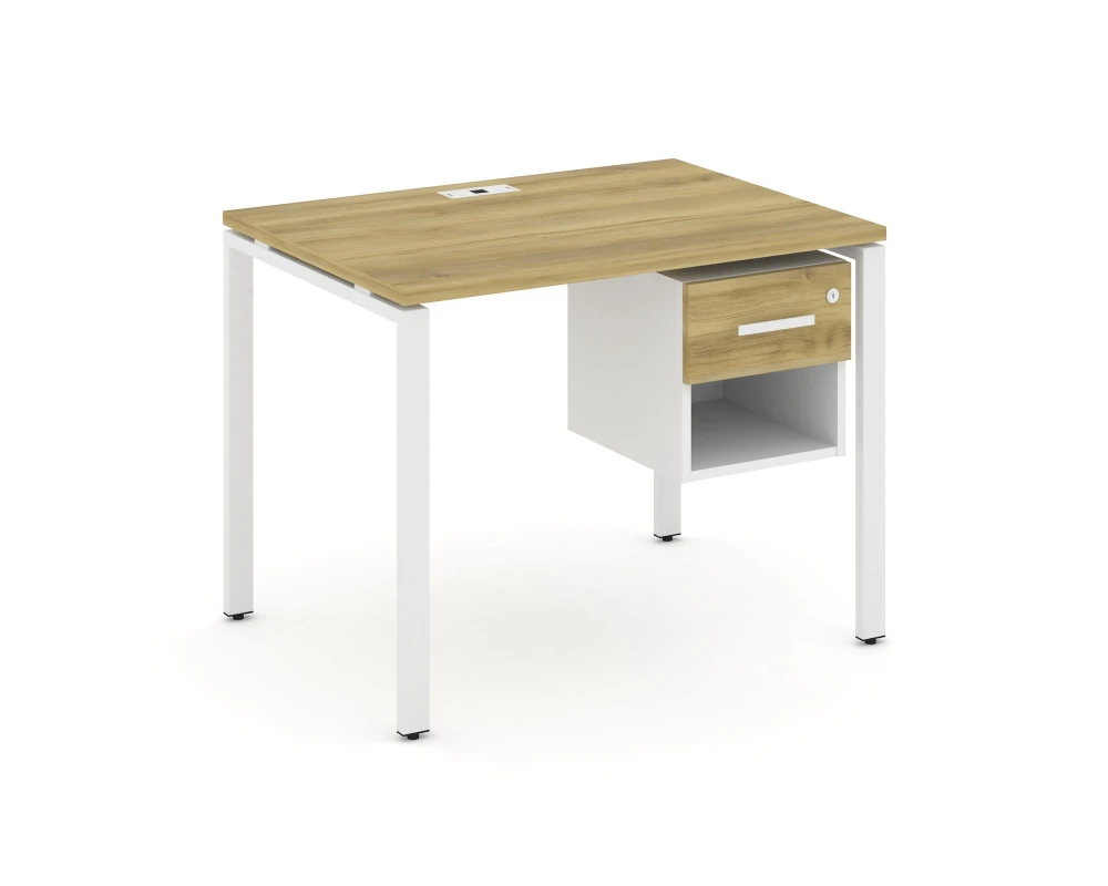Стол рабочий с подвесной тумбой 1 открытой нишей и одним ящ. CN.SP-117 W 980x720x750 Концепт / Concept