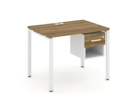 Стол рабочий с подвесной тумбой 1 открытой нишей и одним ящ. CN.SP-117 W 980x720x750 Концепт / Concept images
