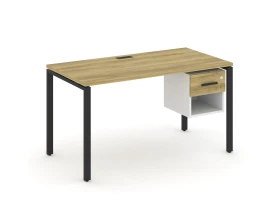 Стол рабочий с подвесной тумбой 1 открытой нишей и одним ящ. CN.SP-119 W 1380x720x750 Концепт / Concept images