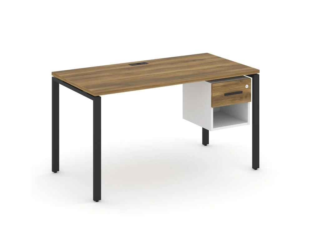 Стол рабочий с подвесной тумбой 1 открытой нишей и одним ящ. CN.SP-119 W 1380x720x750 Концепт / Concept