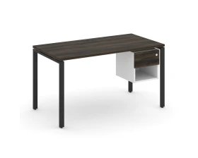 Стол рабочий с подвесной тумбой 1 открытой нишей и одним ящ. CN.SP-119 W 1380x720x750 Концепт / Concept images