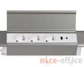 Блок розеток с откидной крышкой (3 розетки, USB-A, USB-C) 260x66x11 Рива / Riva images