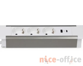 Блок розеток встраиваемый в стол (3 розетки, USB-A, USB-C) 257x60x4 Рива / Riva images
