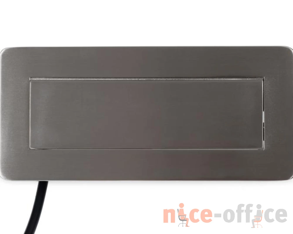 Блок розеток выдвижной горизонтальный (3 розетки, USB-A, USB-C) 245x111x3 Рива / Riva