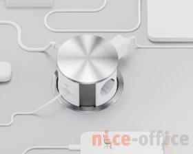 Блок розеток выдвижной вертикальный (3 розетки, USB-A, USB-C) d135 Рива / Riva images