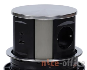 Блок розеток выдвижной вертикальный (3 розетки, USB-A, USB-C) d135 Рива / Riva images