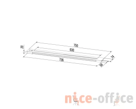 Комплект трек (4 адаптера T6R-B, 2 адаптер T21R-B) 750x74x41 Рива / Riva images