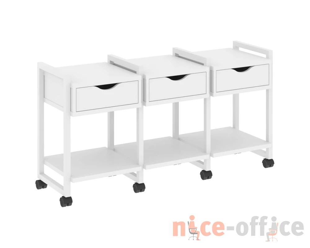 Тумба на колесных опорах наборная. Вариант №4 1440х460х767 Лофт / Loft