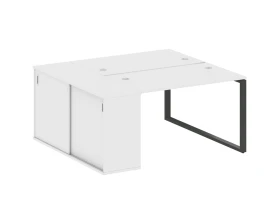 Рабочая станция на О-образном м/к с опорным шкафом-купе 161x147,5x75 Метал Систем / Metal System images