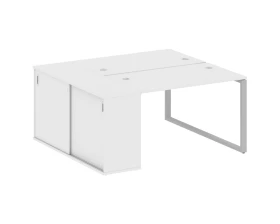 Рабочая станция на О-образном м/к с опорным шкафом-купе 161x147,5x75 Метал Систем / Metal System images