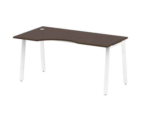 Стол криволинейный левый на А-образном м/к 160x90x75 Метал Систем / Metal System