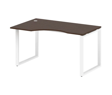 Стол криволинейный левый на О-образном м/к 140x90x75 Метал Систем / Metal System