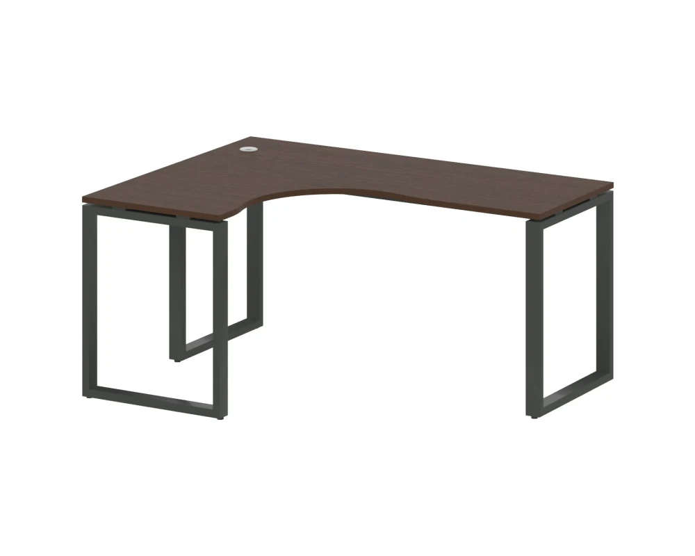 Стол криволинейный левый на О-образном м/к 160x120x75 Метал Систем / Metal System