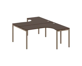 Рабочая станция криволинейная на П-образном м/к 1600x2435x750 Метал Систем Куатро 4х4 / Metal System Quattro 4x4 images