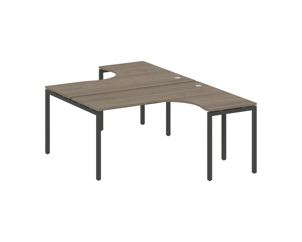 Рабочая станция криволинейная на П-образном м/к 1600x2435x750 Метал Систем Куатро 4х4 / Metal System Quattro 4x4