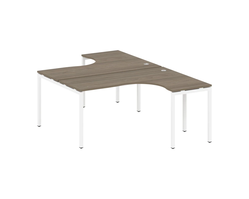 Рабочая станция криволинейная на П-образном м/к 1600x2435x750 Метал Систем Куатро 4х4 / Metal System Quattro 4x4