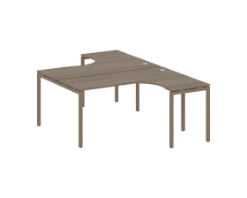 Рабочая станция криволинейная на П-образном м/к 1600x2435x750 Метал Систем Куатро 4х4 / Metal System Quattro 4x4 images