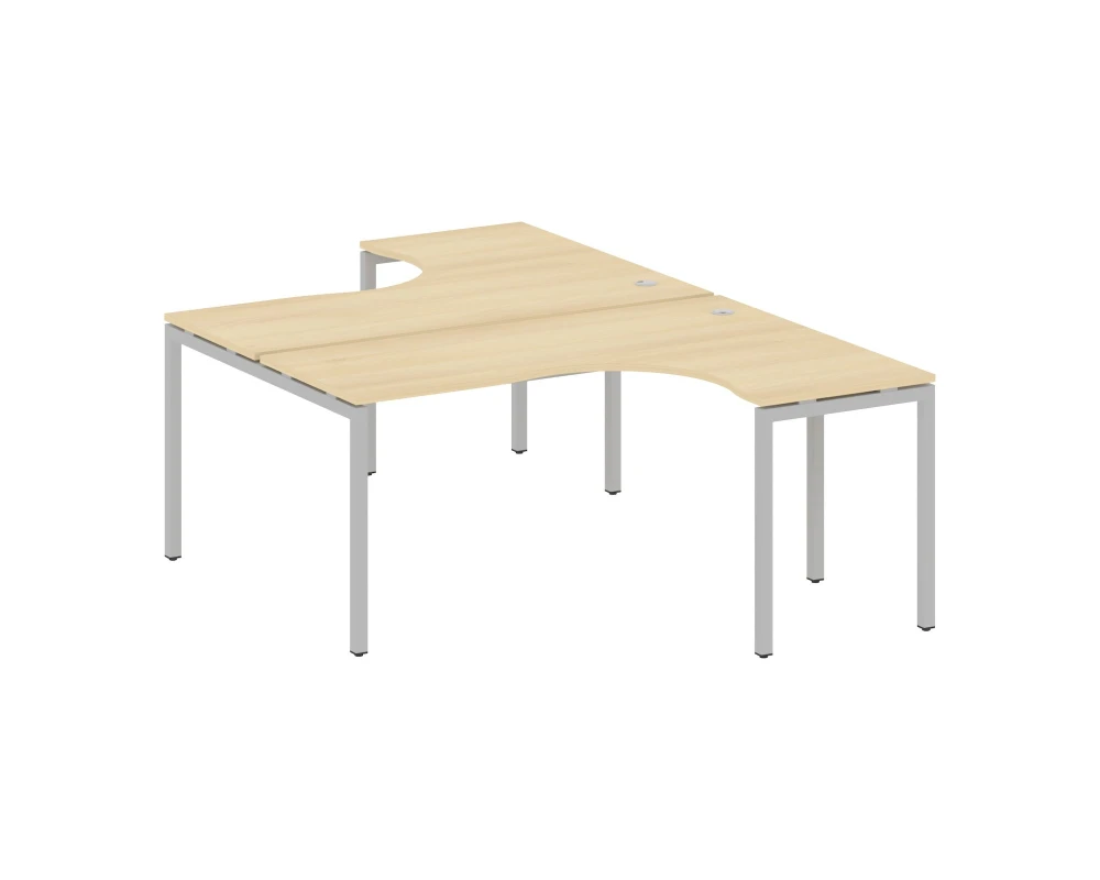 Рабочая станция криволинейная на П-образном м/к 1600x2435x750 Метал Систем Куатро 4х4 / Metal System Quattro 4x4