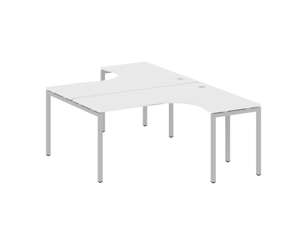 Рабочая станция криволинейная на П-образном м/к 1600x2435x750 Метал Систем Куатро 4х4 / Metal System Quattro 4x4