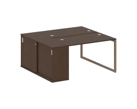 Рабочая станция с шкафом-купе на О-образном м/к 1610x1475x750 Метал Систем Куатро 4х4 / Metal System Quattro 4x4 images