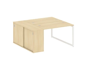 Рабочая станция с шкафом-купе на О-образном м/к 1610x1475x750 Метал Систем Куатро 4х4 / Metal System Quattro 4x4 images