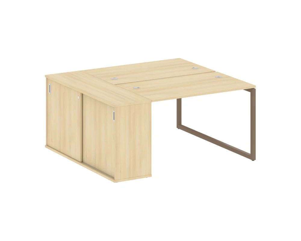 Рабочая станция с шкафом-купе на О-образном м/к 1610x1475x750 Метал Систем Куатро 4х4 / Metal System Quattro 4x4